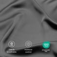 thumbnail image 4 of Bare Home Bamboo Sheet Set - Made from Rayon Fibers - Deep Pockets - 4 Piece - Queen, Gray, 4 of 10