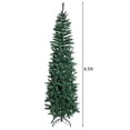 thumbnail image 2 of 6.5FT Flocked Green Artificial Christmas Tree - 719 PVC Branch Tips, Flame-Retardant PVC, Metal Base, Holiday Centerpiece for Home/Living Room, 2 of 9