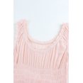 thumbnail image 3 of ABPHQTO Vestido midi de cintura alta sin mangas fruncido con fruncido albaricoque para mujer, 3 of 5