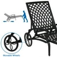 thumbnail image 2 of Lounge Chairs for Outside, Chaise Lounges Outdoor Pool Chair, Cast Aluminum Patio Furniture Tanning with Adjustable Backrest and Moveable Wheels, Black, 2 of 7