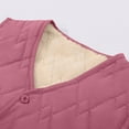 thumbnail image 5 of Htigea Women's Warm Fleece Lined Vest V Neck Sleeveless Jackets Winter Quilted Waistcoat Button Down Gilet with Pockets Pink XXL, 5 of 8