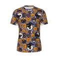 thumbnail image 5 of Wukai Spooky Cats And Halloween Pumpkins Print Men's Short-Sleeved Mesh T-Shirt,Quick-Dry Short Sleeve Workout T-Shirt-XX-Large, 5 of 8