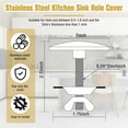 thumbnail image 2 of BlinkLLX 2 Inch Kitchen Sink Hole Cover Faucet Hole Cover Stainless Steel Kitchen Sink Tap Hole Plate Stopper Cover Blanking Metal Plug (Brushed Gold), 2 of 14