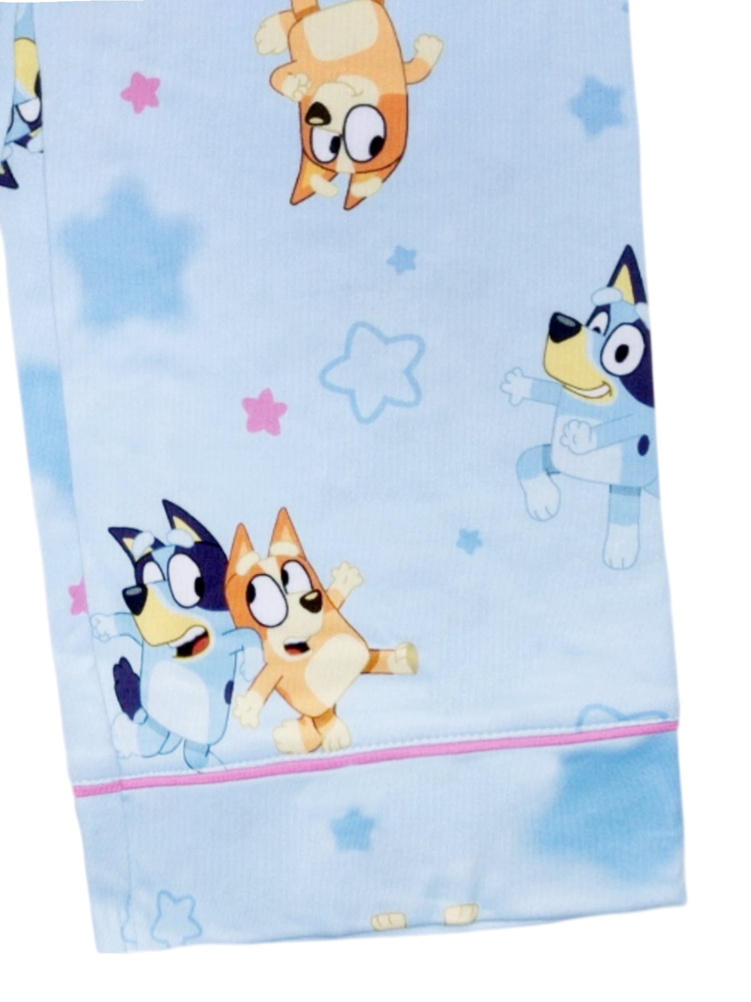 Bluey Girls Button Front Top and Pants Pajama Set, 2-Piece, Sizes 4-12