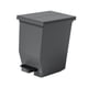 thumbnail image 2 of Cubo de basura con pedal, soporte para cubo de basura, papelera de gran capacidad, doble. Gris oscuro, 2 of 9