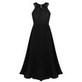 thumbnail image 2 of RUNQHUI Kids Flower Girls Dress Floor Long Wedding Pageant Bridesmaid Banquet Ball Gown Formal Event Black 16, 2 of 7
