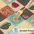 thumbnail image 5 of Round Fitted Tablecloth with Elastic Edge, 100% Waterproof Oil Proof Plastic Table Cover, Vinyl Flannel Backed Tablecloth Fits 36"-44" Round Tables for Dinner, Outdoor, Picnic, Black, 5 of 6