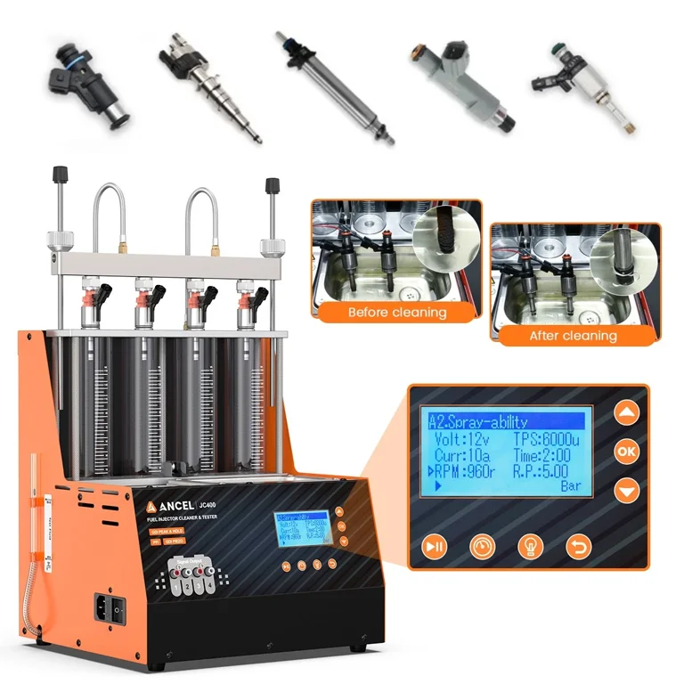 ANCEL JC400 GDI Fuel Injector Tester 4 Cylinder Injector Cleaner