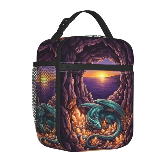 Dragon Lunch Box Insulated Lunch Bag For Women Men Reusable Large Capacity Lunchbox Leakproof Cooler Food Bento Tote Bag For Work Travel Picnic Outdoors