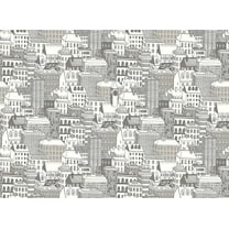 REMIX Walls by Katie Hunt City Views Dove Grey Wall Mural