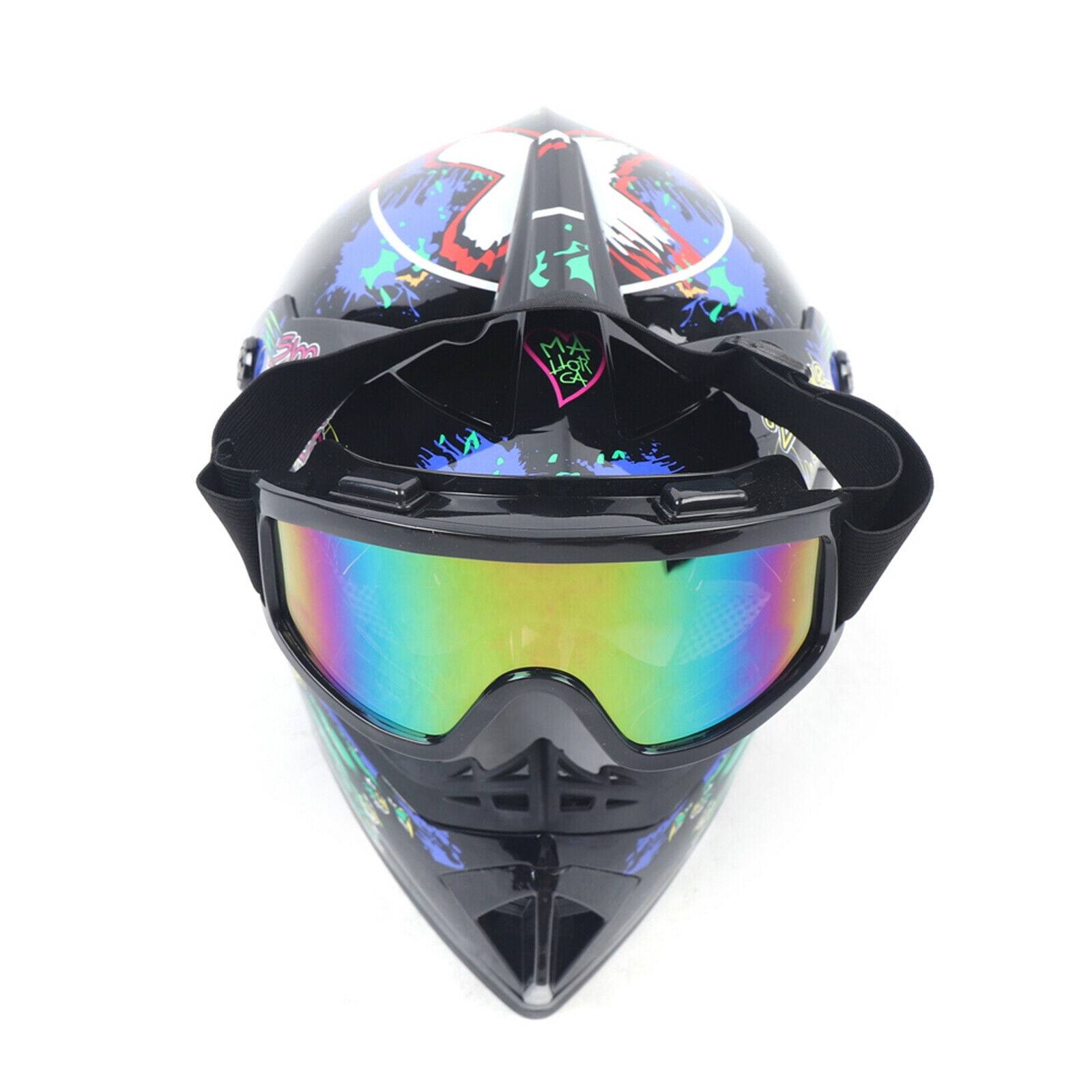 ATV Motorcycle Helmet Set DOT Certification Semi Removable Interior