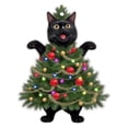 thumbnail image 2 of Christmas Tree Shaped Animal Ornaments, Cute Animal Pendants, Acrylic Flat Xmas Decorations, Winter Home Decor, Tree Hanging Ornaments for Mantel Window Door, Unique Gift for Animal Lovers, 2 of 7
