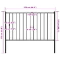 thumbnail image 2 of vidaXL Fence Panel Garden Fence Barrier Fence with Posts Powder-coated Steel, 2 of 3