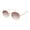 Rose Gold & White, variant on Women's MS141 Vintage Metal UVA and UVB Protective Round Fashion Sunglasses, 50mm