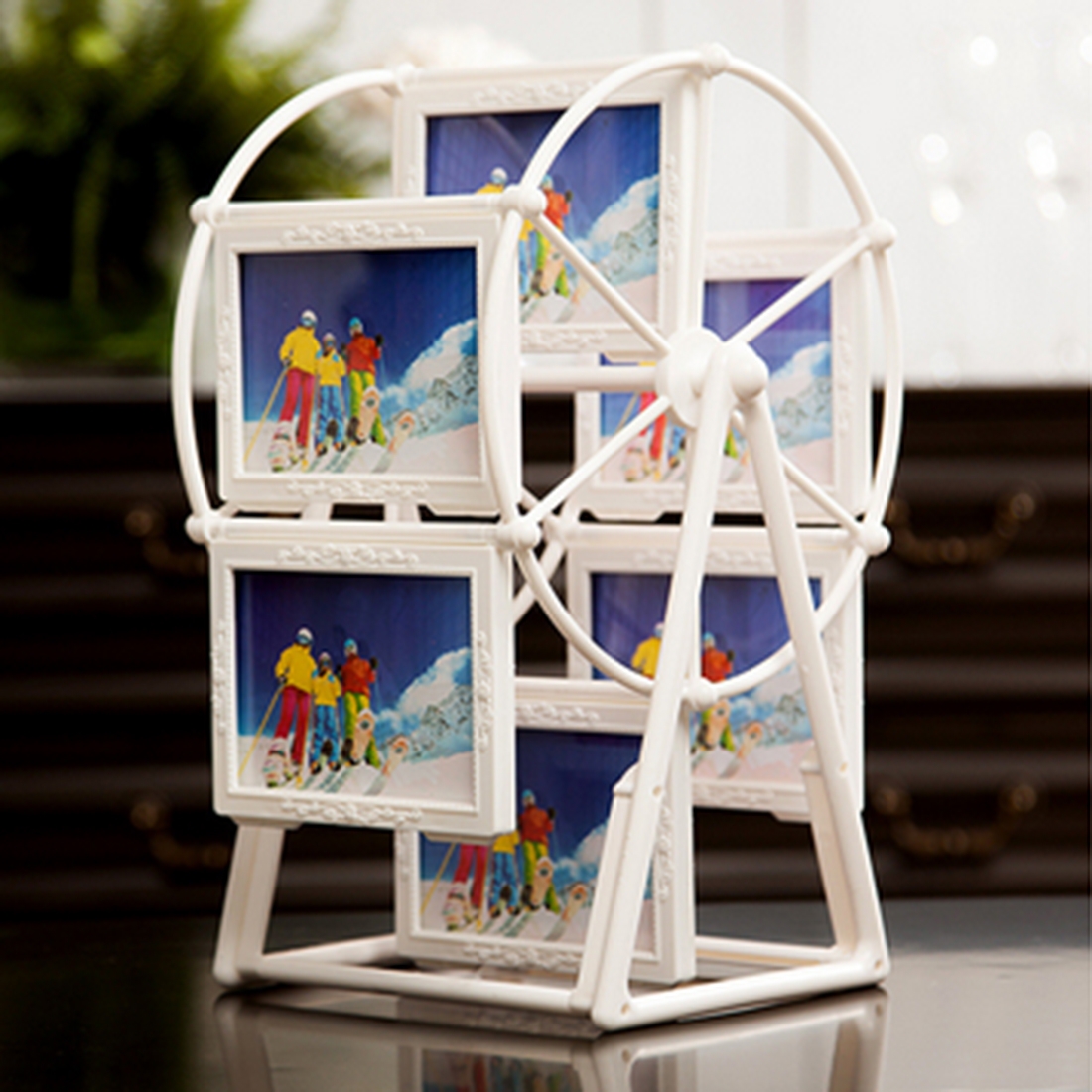 5inches Retro Style Embossment Ferris Wheel Photo Frame Windmill