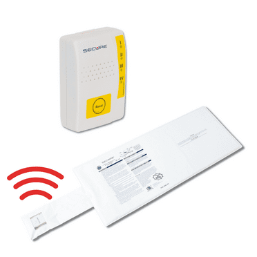 Secure Caregiver Alert System Wireless Bed Alarm Set with Pager and  Bed Sensor Pad - Bed Alarms and Fall Prevention for Dementia Patient Monitoring