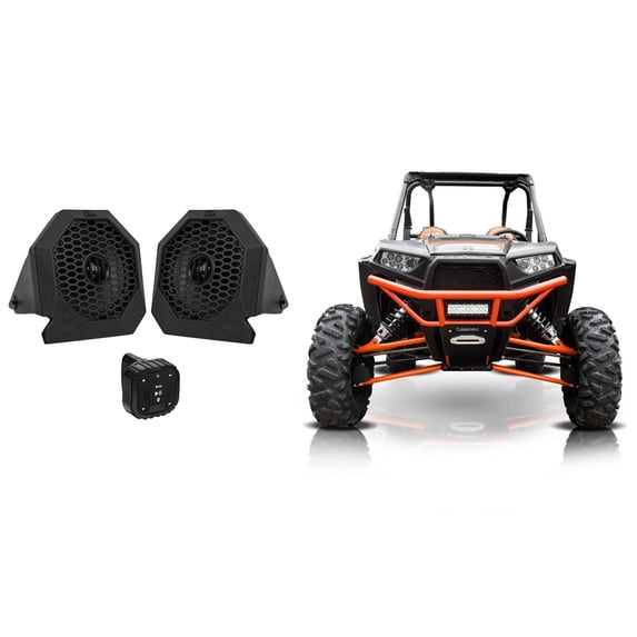 MTX RZRPOD65 Polaris RZR 6.5" 130w Dash Speakers + Powered Bluetooth Controller