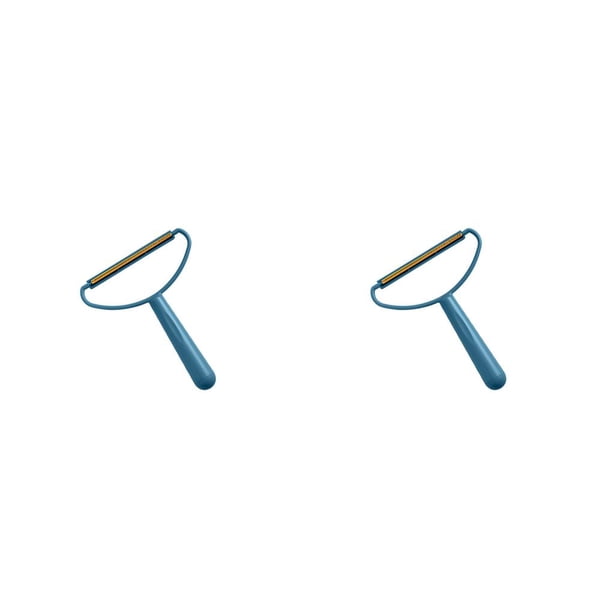 Injueey Eliminador de pelusas de metal Reemplazo Ergonómico Antideslizante Lavable Antióxido Cama para el hogar Cepillo para el cabello para Azul 2piezas