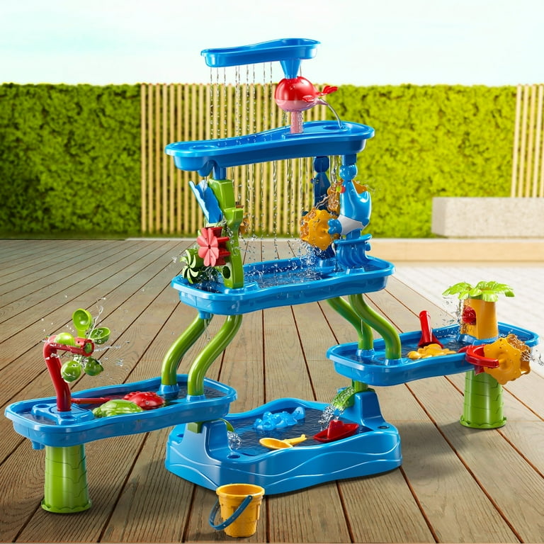 Lucky Doug 3-Tier Water Table for Toddlers 1-6 Years Outdoor Water
