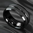 thumbnail image 6 of Tungsten Rings for Men Wedding Bands for Him 8mm Black Classic Comfort Fit, 6 of 8