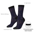 thumbnail image 4 of Hirioo Copper-Gold Gloss Outline Flower1 Pattern Adult Middle Tube Socks Breathable Sock Non-Pilling,Contrasting Color Design, 4 of 6