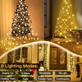thumbnail image 3 of Cascading Twinkle Lights for Christmas Tree, Twinkle Christmas Tree Waterfall Fairy Lights, with 600 Light Cascading Tree Lights for Indoor Outdoor Christmas Tree Lights, 3 of 5