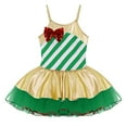 thumbnail image 3 of Alvivi Kids Girls Stripes Print Sequins Mesh Tutu Dress Dance Jumpsuit 4-16, 3 of 5