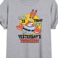 thumbnail image 3 of SpongeBob SquarePants - What Is Today Yesterdays Tomorrow - Women's Oversized T-Shirt, 3 of 6