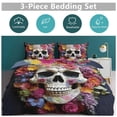 thumbnail image 6 of 3PCS Gothic Skull Lover Duvet Cover Set Twin, 1 Duvet Cover And 2 Pillowcase, Duvet Cover for Kids Girls Boys And Teens, 6 of 6
