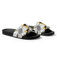 thumbnail image 4 of Yellow Mellow Floral Women's Slides (Black, 7), 4 of 4