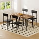 thumbnail image 3 of Conjunto de comedor pequeño para 2 personas - Mesa cuadrada de madera y metal con 2 sillas tapizadas - Diseño compacto y ahorra espacio - Ideal para cocina, comedor, apartamento o rincón de desayuno, 3 of 7