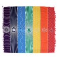 thumbnail image 2 of Dry Polyester Beach Towel with Colorful Mandala Print for Beach, Yoga, Picnic, Travel, Camping, and Wall Decoration, 2 of 3