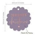 thumbnail image 6 of Inkdotpot 50 Pack Merry Christmas Favor Paper Tags Craft Real Rose Gold Foil Hang Tags, 6 of 7