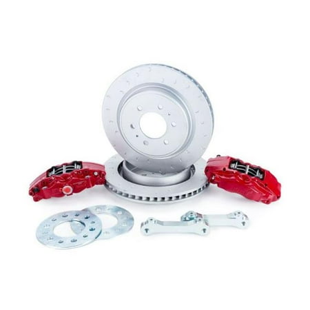 Alcon 360 x 32 mm Rotors & 4-Piston Red Calipers Rear Brake Upgrade Kit for 2010Plus Ford F-150