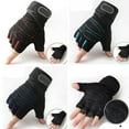 thumbnail image 4 of Seyurigaoka Unisex Weightlifting Fitness Riding Non-slip Anti-sweat Half-finger Gloves  Anti-impact Fitness Sports Gloves, 4 of 7