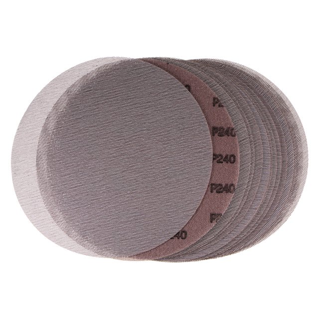 Unique Bargains 15pcs Mesh Sanding Discs 9 Inch Hook and Loop Sanding Net 240 Grits Dust Free Abrasive Pads for Wood Furniture