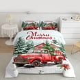 thumbnail image 2 of Homewish Merry Christmas Bedding Comforter Set,Rustic Western Farmhouse Twin Comforter Sets,White Green Red Bedding Set For Boys Kids,Microfiber Bedroom Decor Reversible,2-Piece, 2 of 8