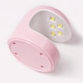 thumbnail image 3 of Lámpara de uñas UV LED, secador de esmalte de uñas en gel con curado rápido, doble luz, USB, diseño mini rosa., 3 of 4