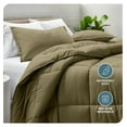 thumbnail image 2 of Comforter Set - Oversized Queen Size - Ultra-Soft - Goose Down Alternative - Premium 1800 Series - All Season Warmth (Oversized Queen, Olive), 2 of 8