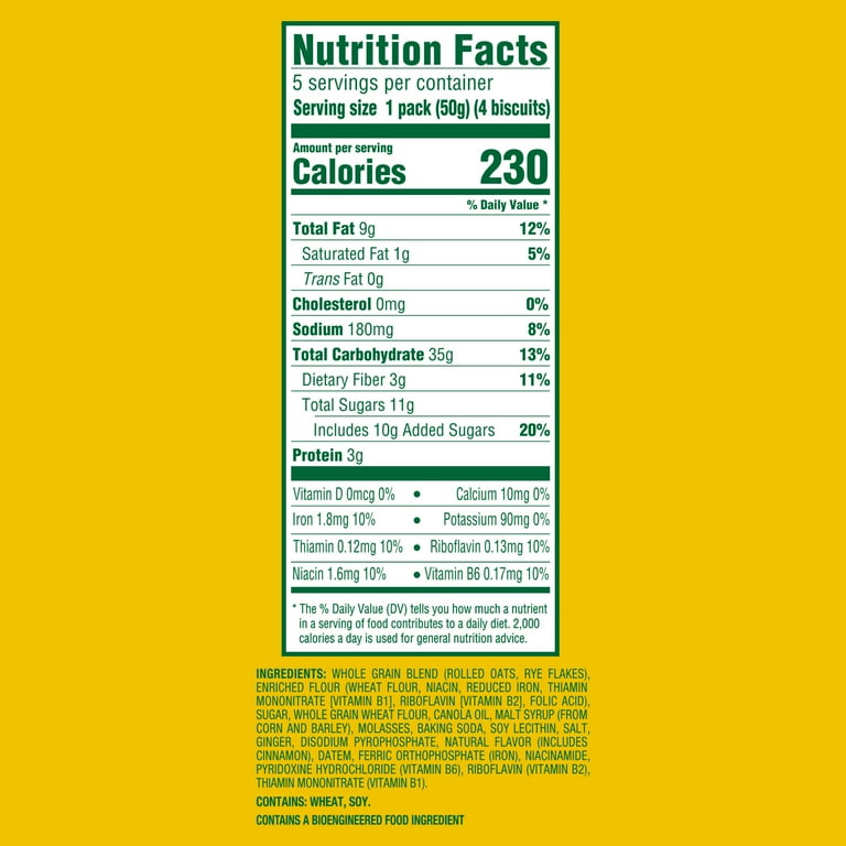 belVita Breakfast Bars Biscuits, Gingerbread, Limited Edition, 5 Packs (4 Biscuits Per Pack)