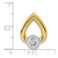 thumbnail image 3 of Real 14kt Yellow Gold Teardrop 5mm Diamond Chain Slide Mtg; for Adults and Teens; for Women and Men, 3 of 5