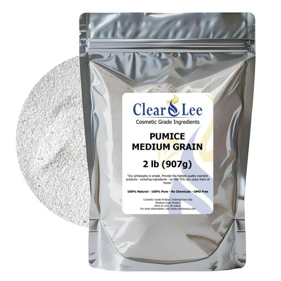 Piedra pómez ClearLee de grado cosmético, 100% natural, 0,9 kg, grano medio