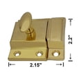 thumbnail image 2 of QCAA Oval Turn Cabinet Latch, for Cupboard & Other Furniture, Large, Brass Plated, 2 Pack, Made in Taiwan, 2 of 3