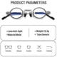 thumbnail image 5 of 26-27 Portable Folding Reading Glasses Men Metal Round Square Anti Blue Light Eyewear Presbyopia Eyeglasses Frame Diopter +1.0 To +4.0, 5 of 5