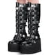 thumbnail image 3 of Botas altas hasta el muslo con cuña para Mujer, diseño de marca, botas de plataforma negras a la moda, zapatos góticos de Cosplay para Mujer 2022, 3 of 5