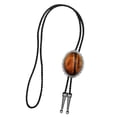 thumbnail image 1 of Vintage Piedra de Tigre Natural Mujeres Hombres Western Cowboy Bolo Tie Rodeo Dance Tie Cuero Colgante Colr Joyería BLESIY Western Bolo Tie, 1 of 8