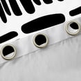 thumbnail image 4 of Manfei Abstract Geometric Lines Black Out Curtains,Vintage Striped Curtains Pack of 2 (42x63 Each),White Black Bedroom Curtains For Teens,Breathable Home Decor, 4 of 6
