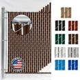thumbnail image 2 of FenceSource Wave Slat (9 Colors) Single Wall Bottom Locking Privacy Slat for 4', 5', 6', 7' and 8' Chain Link Fence (4 ft, Brown), 2 of 4
