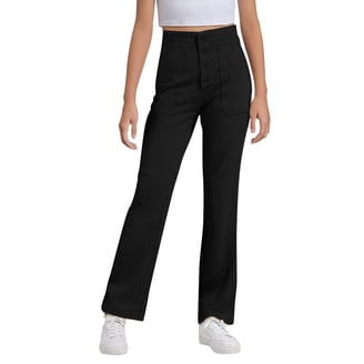French Toast Girls' Straight Leg Pull-On Uniform Pants - khaki, 6x