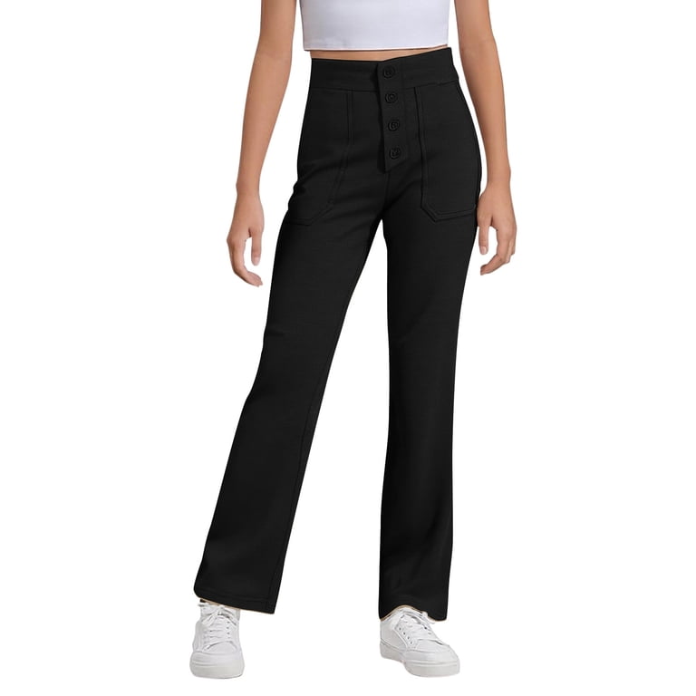 Adeawade Girls Pants Back To School Solid Color Empire School